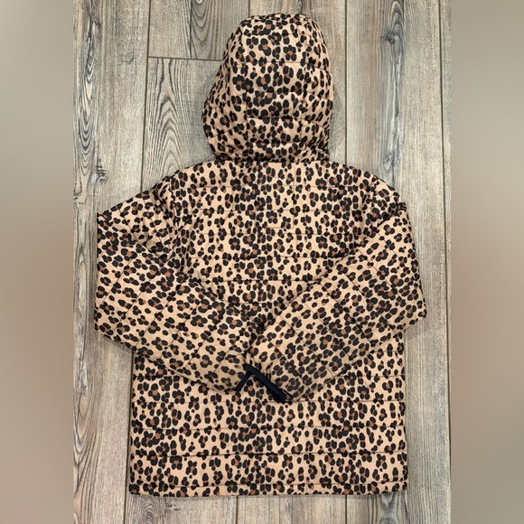 Gap Kids Cold Control Lightweight Puffer Jacket Coat Leopard Print size L - Picture 5 of 7